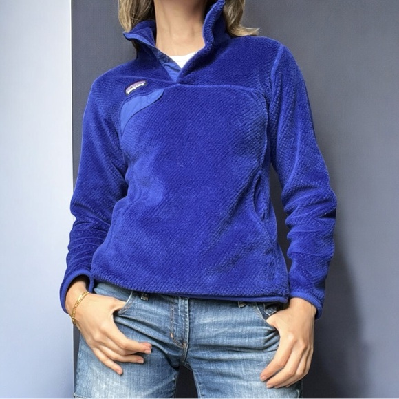 Patagonia Retool Snap T Fleece Pullover Jacket Royal Blue S - Picture 1 of 8